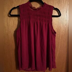 Banana Republic Frilly Red Tank Top